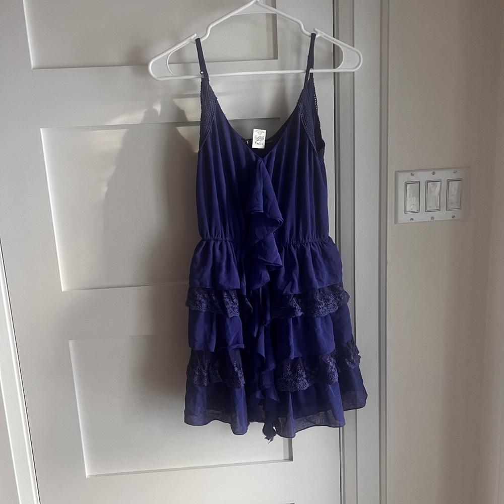 Blue ruffle dress size small